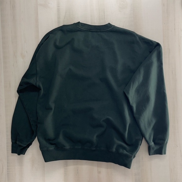 BRANDY MELVILLE embroidered Hawaii USA hunter green crewneck pullover sweatshirt - Picture 5 of 5